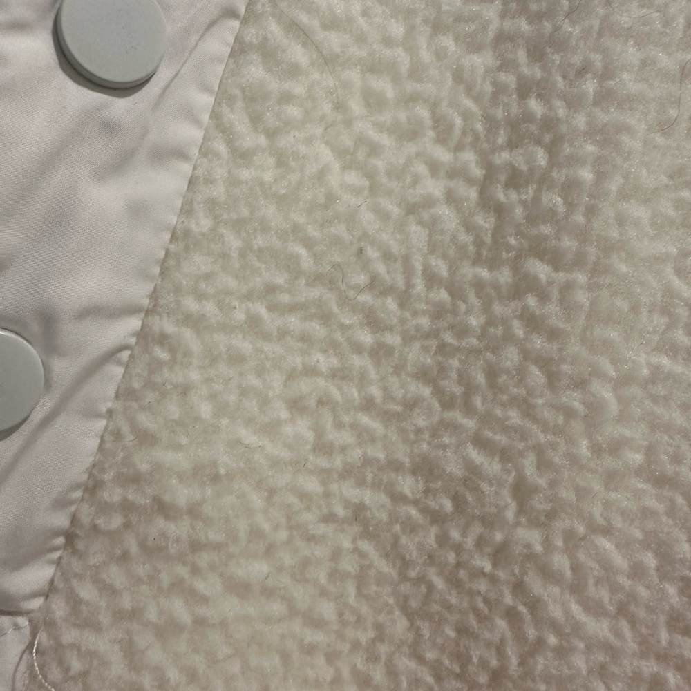 White and Cream Teddy Hooded Sweatshirt - Picture 6 of 7